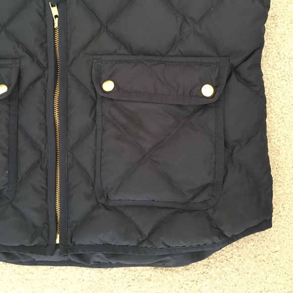J Crew quilted puffer vest navy blue size large - Picture 5 of 6